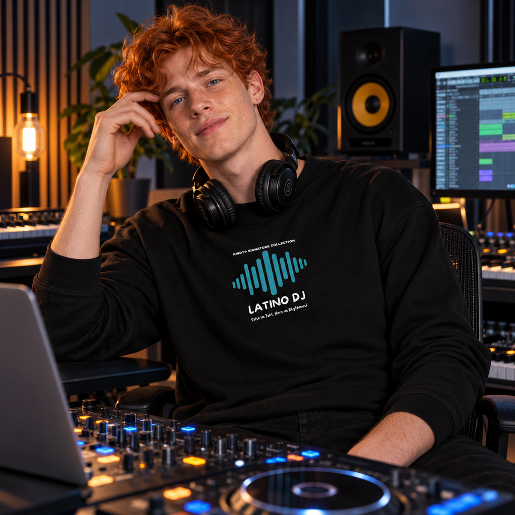 LATINO DJ - Suéter extra suave de club y streetwear